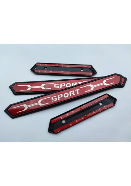 Otomobil Parçaları 2023 Peugeot 2008 Araba Aksesuarları Plastik Kapı Eşiği Koruma Itişme Plaka Trim Şekillendirici Kırmızı 4 Adet (Yurt Dışından) modelleri