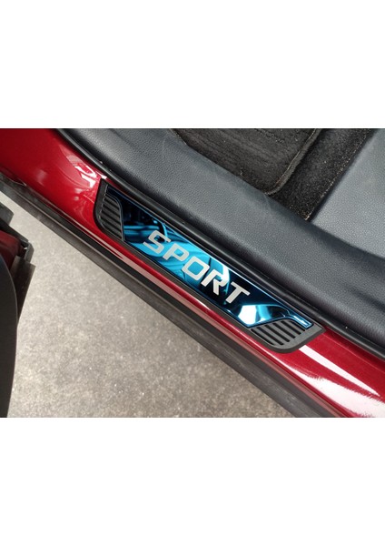 Otomobil Parçaları 2023 Peugeot 3008 Araba Aksesuarları Plastik Kapı Eşiği Koruyucu Sürtme Plakası Şekillendirici Mavi 4 Adet (Yurt Dışından) fırsatları