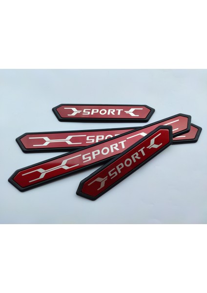 Otomobil Parçaları 2023 Peugeot 3008 Araba Aksesuarları Plastik Kapı Eşiği Koruma Itişme Plaka Trim Şekillendirici Kırmızı 4 Adet (Yurt Dışından)
