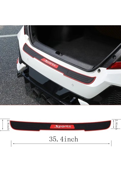 Honda Accord Cr-V Hr-V 2023 Için Kauçuk Arka Tampon Ayak Plakası Koruyucu - Siyah (Yurt Dışından)