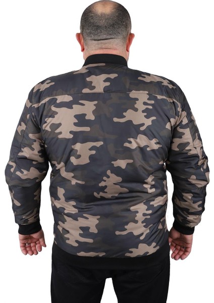 Mocgrande Büyük Beden Camouflage Pilot Mont 22822 Hakı