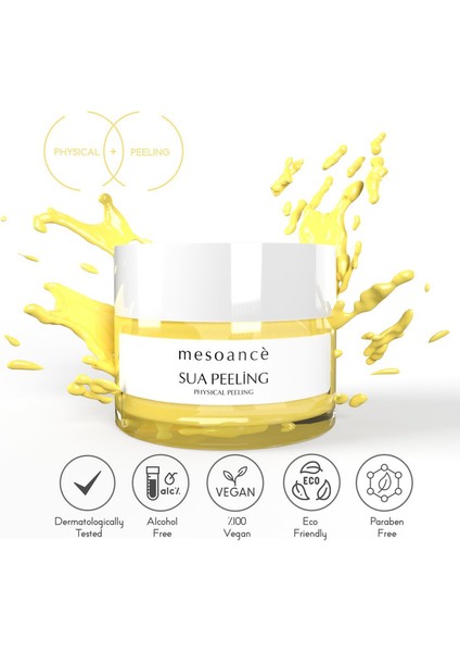 Yüz Peelingi Yenileyici Coconut Özlü C Vitaminli Nemlendirici Arındırıcı Peeling 50 ml Sua Physical indirimleri