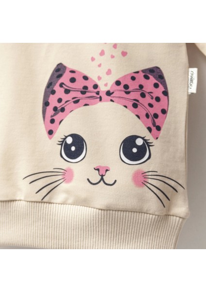 Jolbaby Kedicik Detaylı Kız Çocuk Sweatshirt Bluz modelleri