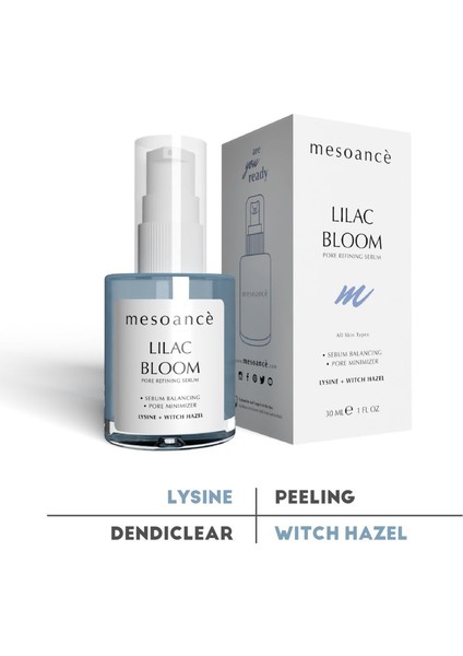 Cilt Serumu - Önleyici Serum Lilac Bloom Pore Refining 30 ml