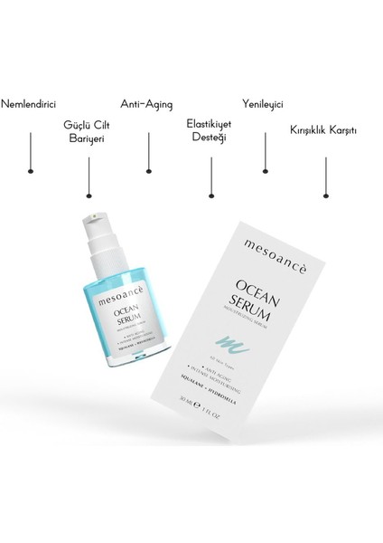 Cilt Serumu Nemlendirici & Bariyer Onarıcı Yenileyici Serum Ocean Moisturizing 30ml modelleri