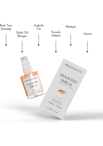 Diamond Vitamin Mineral Serum - Vitamin ve Mineraller İçeren Besleyici Cilt Serumu 30 ml modelleri