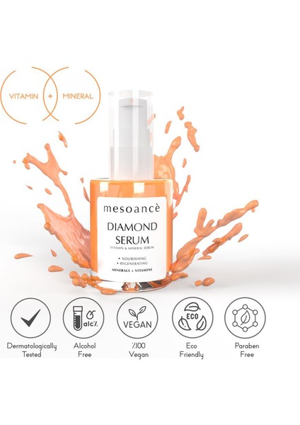 Diamond Vitamin Mineral Serum - Vitamin ve Mineraller İçeren Besleyici Cilt Serumu 30 ml indirimleri