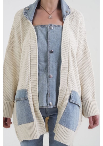 Taş Denim Detaylı Hırka fiyatları