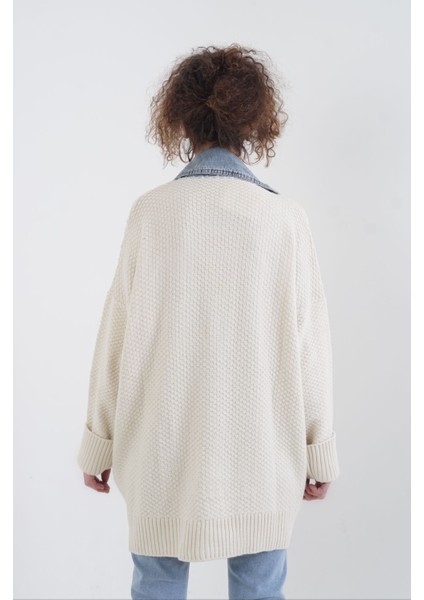 Taş Denim Detaylı Hırka fırsatları