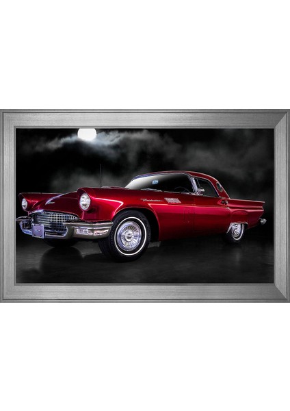 1956 Ford Thunderbird Araba Motifli Kanvas Tablo