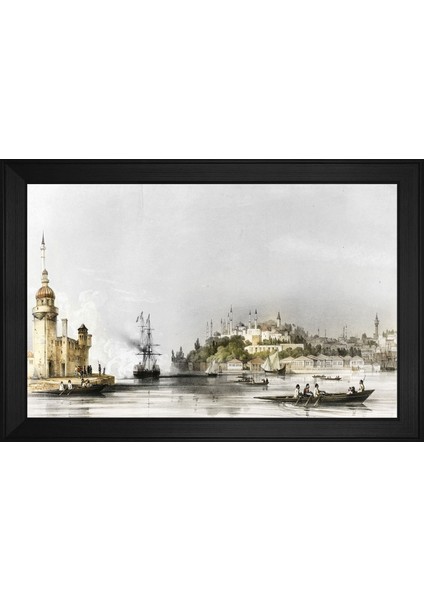 Eski Istanbul Motifli Kanvas Tablo