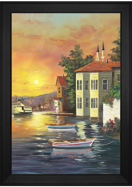 Istanbul Yalıları Motifli Kanvas Tablo