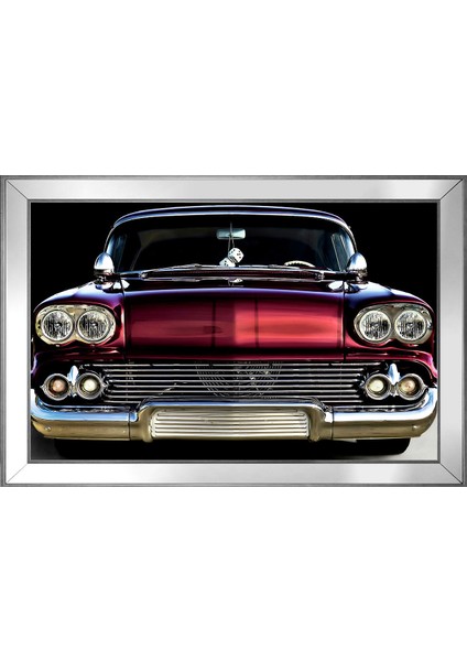 1958 Chevrolet Impala Araba-1 Motifli Kanvas Tablo