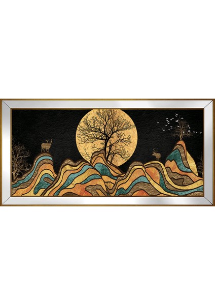 Soyut Şekiller Motifli Kanvas Tablo