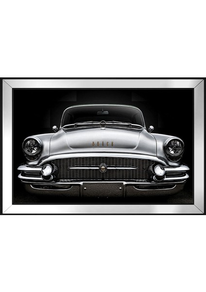 Gri 1955 Buick Roadmaster Araba-1 Motifli Kanvas Tablo
