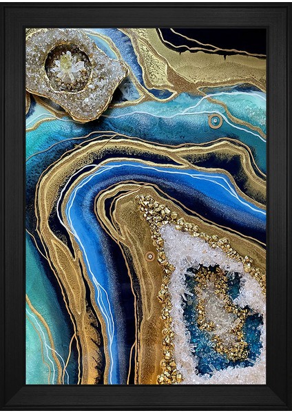 Soyut Şekiller Motifli Kanvas Tablo