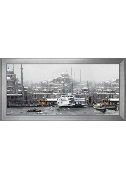 Istanbul Boğaz Vapuru Motifli Kanvas Tablo