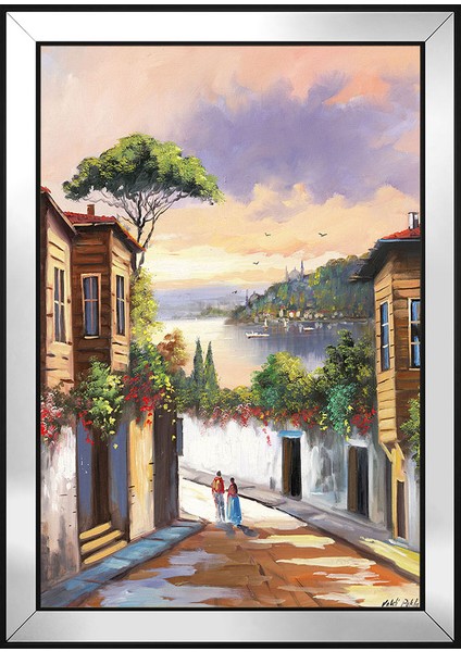 Eski Istanbul Sokakları Motifli Kanvas Tablo