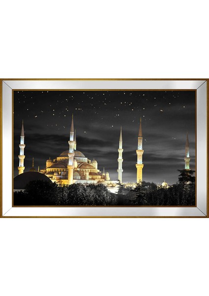 Sultan Ahmet Camii ve Gece Motifli Kanvas Tablo