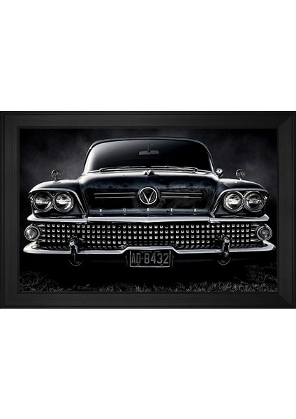 Siyah 1958 Buick Special Araba Motifli Kanvas Tablo