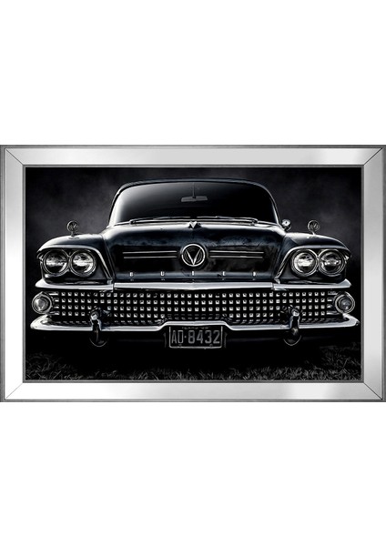Siyah 1958 Buick Special Araba Motifli Kanvas Tablo