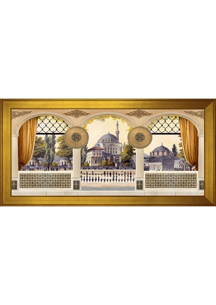 Eski Istanbul Motifli Kanvas Tablo