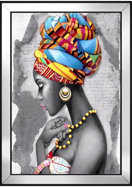 Etnik Kadın Motifli Kanvas Tablo