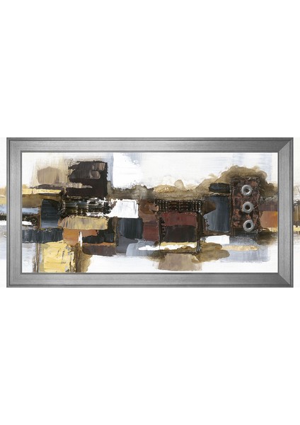 Soyut Şekiller Motifli Kanvas Tablo