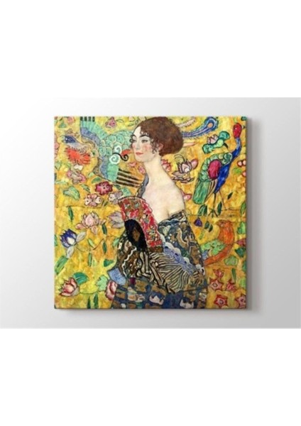 Gustav Klimt - Lady With Fan Tablo 50 x 70 cm