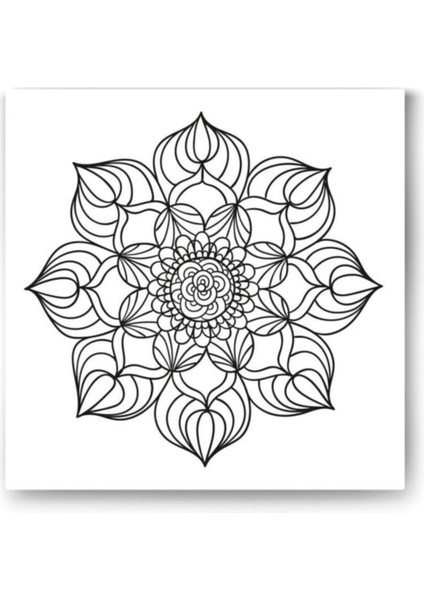 Mandala Çiçek Tablo 60 x 60 cm