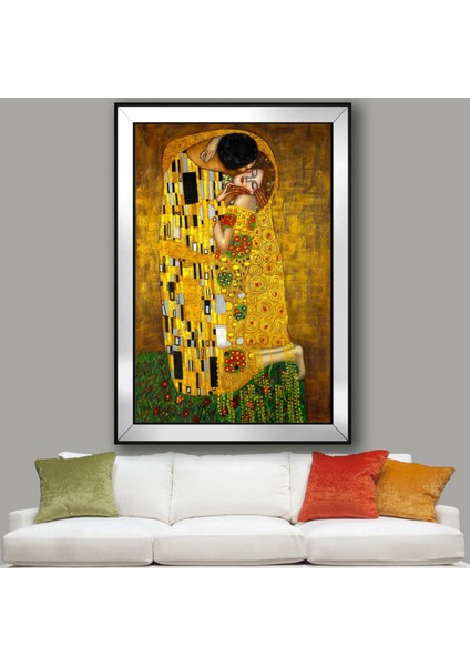 Gustav Klimt The Kiss Çerçeveli Tablo