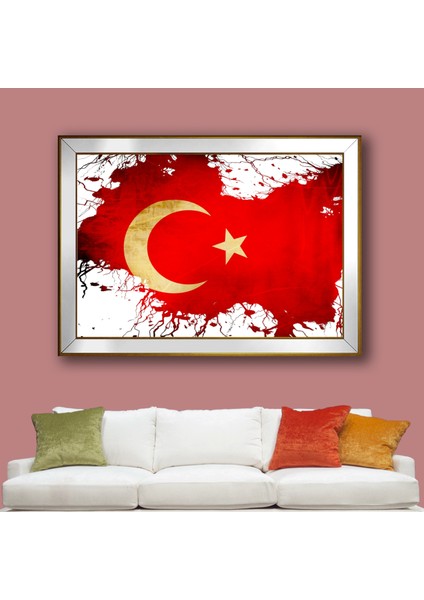 Türkiye Bayrağı Çerçeveli Tablo