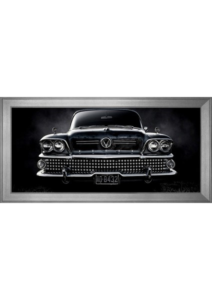 Siyah 1958 Buick Super Riviera Klasik Araba Motifli Kanvas Tablo