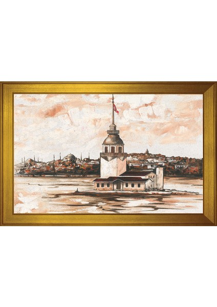 Kız Kulesi Motifli Kanvas Tablo