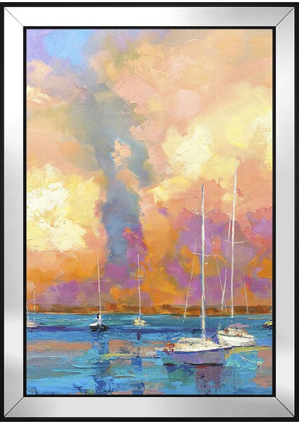 Soyut Şekiller Motifli Kanvas Tablo