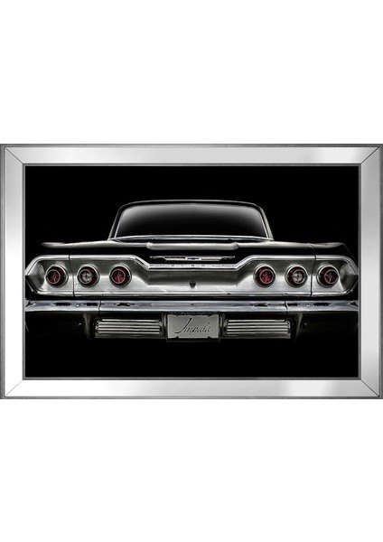 1958 Chevrolet Impala Araba-2 Motifli Kanvas Tablo