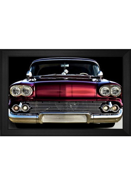 DB Sanat 1958 Chevrolet Impala Araba-1 Motifli Kanvas Tablo