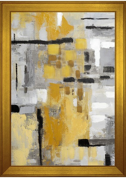 Soyut Şekiller Motifli Kanvas Tablo