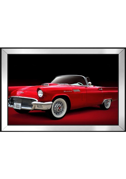 Kırmızı 1957 Ford Thunderbird Klasik Araba-1 Motifli Kanvas Tablo