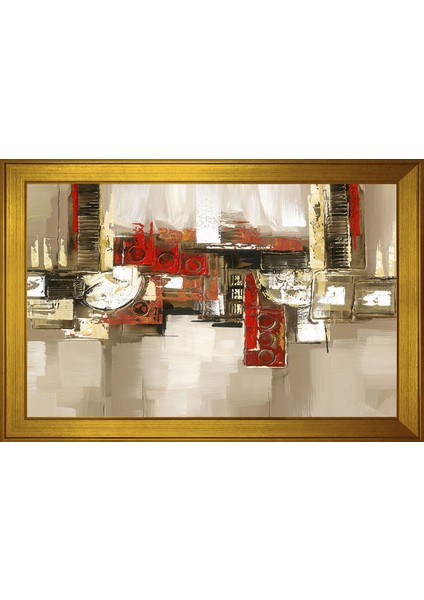 Soyut Şekiller Motifli Kanvas Tablo