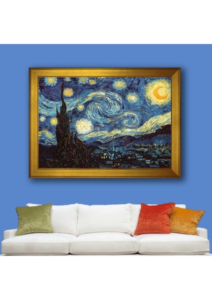 Vincent Van Gogh - Yıldızlı Gece - The Starry Night Çerçeveli Tablo