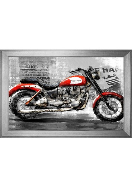 Triumph Motosiklet-2 Motifli Kanvas Tablo