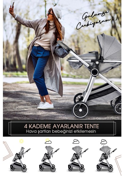 Baby Home 7 In 1 Yeni Doğan Full Set 990 Travel Sistem Bebek Arabası 330 Ev Tipi Ana Kucağı