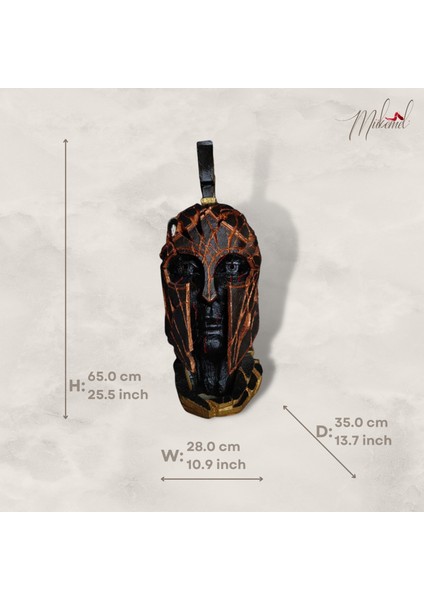 Lav savaşçısı heykeli –savaş karakterini yansıtan el yapımı dekor –Mükemel orijinal tasarım fiyatları