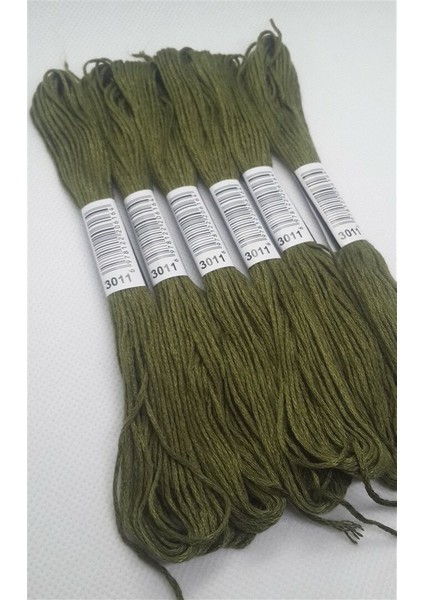 Almila 6 Adet Tek Renk Etamin Kanaviçe Bileklik Brezilya Nakış Ipi 7 3011 modelleri