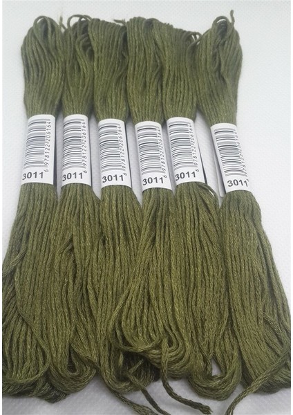 Almila 6 Adet Tek Renk Etamin Kanaviçe Bileklik Brezilya Nakış Ipi 7 3011 fırsatları