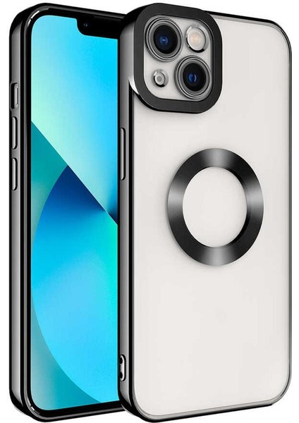 Apple iPhone 14 Kılıf Kamera Korumalı Logo Gösteren Zore Omega Kapak