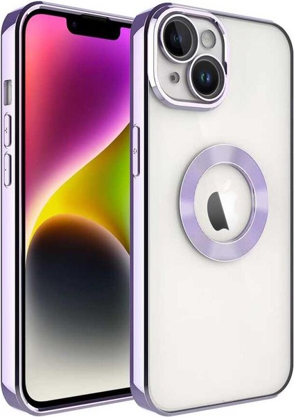 Apple iPhone 14 Kılıf Kamera Korumalı Logo Gösteren Zore Omega Kapak