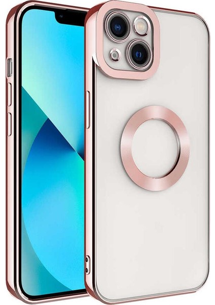 Apple iPhone 14 Kılıf Kamera Korumalı Logo Gösteren Zore Omega Kapak
