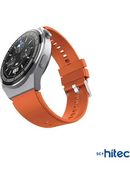 ScHitec 2024 Watch GT3 Max Android İos HarmonyOs Uyumlu Akıllı Saat Turuncu